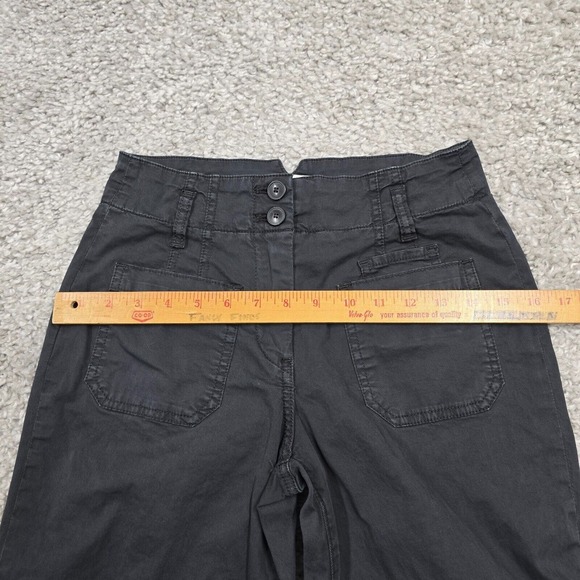 Maeve Pants Womens 26 Faded Black Flared Leg Midrise Twill - Picture 10 of 14